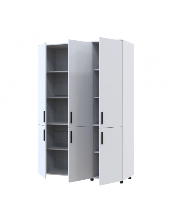 Шафа для одягу Doros Торн Білий 3 ДСП (полиці) 135х51.6х200 (DRS-012054)