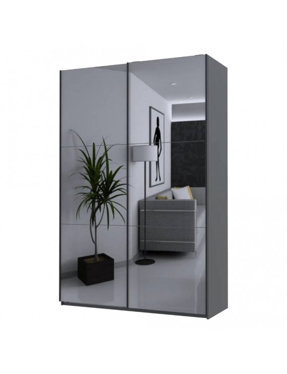 Шафа купе Doros G-Caiser Антрацит 2 Дзеркала / 3 частини 160х60х240 (42005409) (DRS-012242)