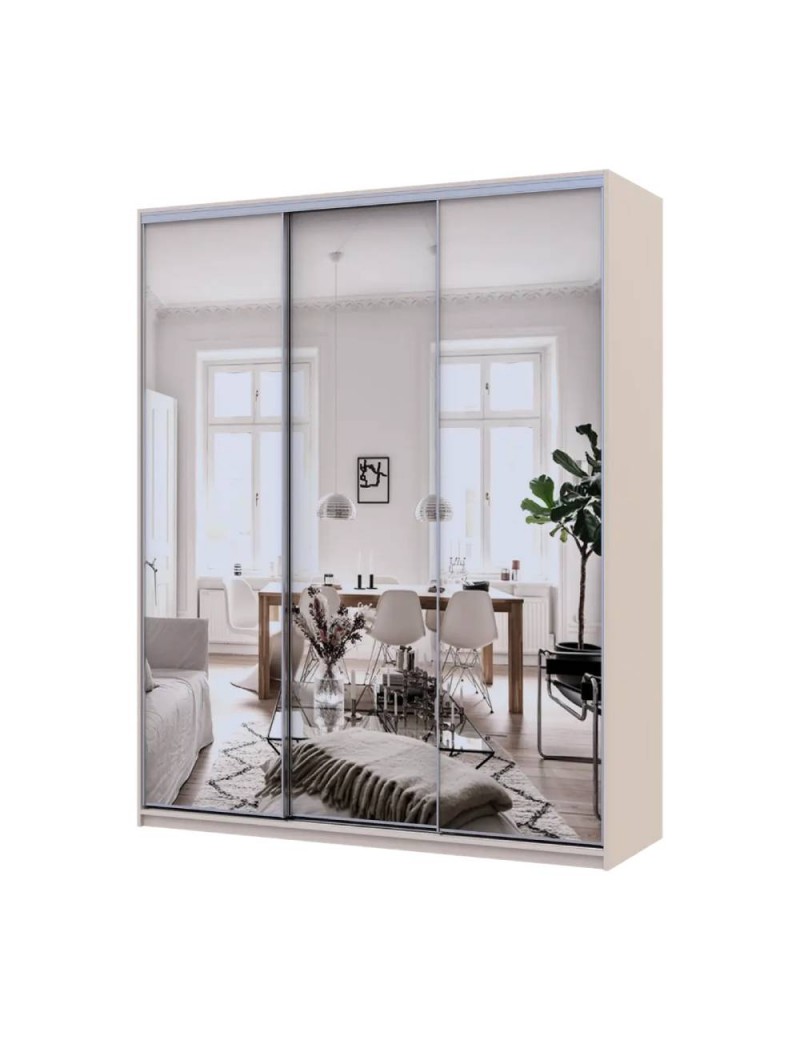 Шафа-купе Doros Сіті Лайт Кашемір 3 дзеркала 180х60х225 (80736374)