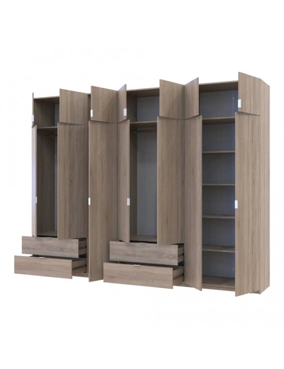 Шафа для одягу Doros Лукас Дуб сонома 3+4 ДСП 315х50х240 DRS-011709 (42005135)