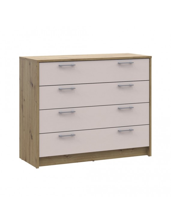 Комод Doros Ронді Дуб Артизан/Кашемір 4 ящики 100х40х82 DRS-011782 (41516187)