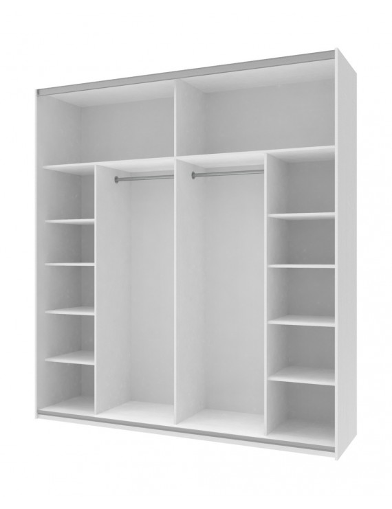 Шафа-купе двохдверна Doros G-Caiser 220х60х240 см Білий/Тахо/Графіт (DRS-011010)