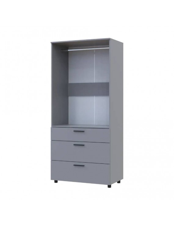 Шафа для одягу Doros Торн Сірий 2 ДСП/3Ш (штанга) 90х51.6х200 (DRS-012025)