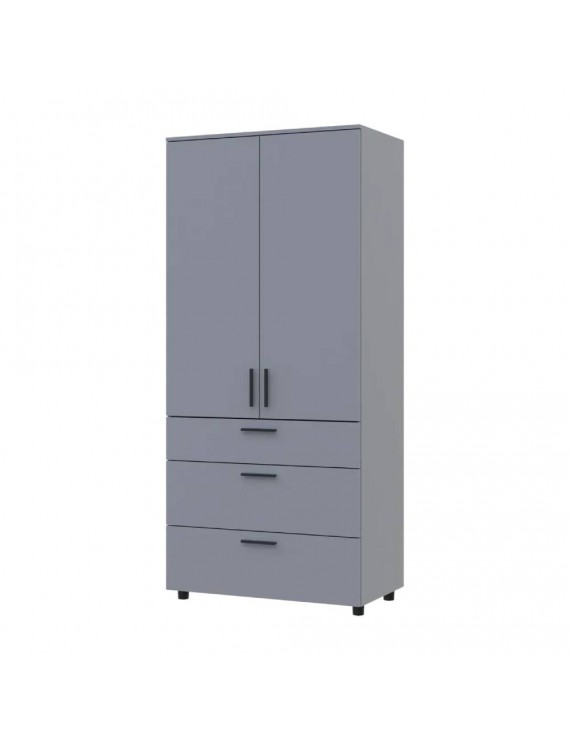 Шафа для одягу Doros Торн Сірий 2 ДСП/3Ш (штанга) 90х51.6х200 (DRS-012025)