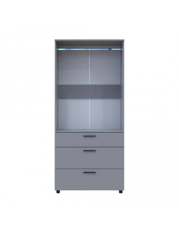 Шафа для одягу Doros Торн Сірий 2 ДСП/3Ш (штанга) 90х51.6х200 (DRS-012025)