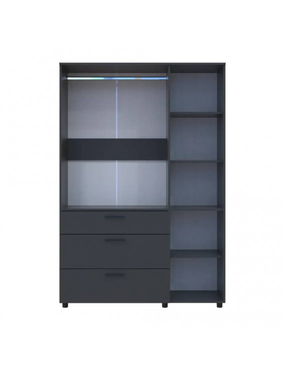 Шафа для одягу Doros Торн Антрацит 3 ДСП/3Ш (штанга) 135х51.6х200 (DRS-012085)