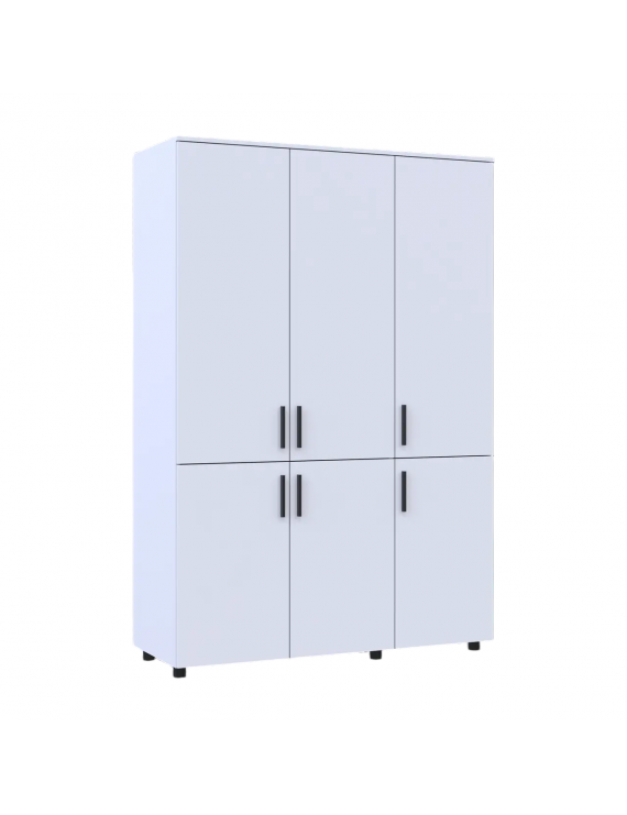 Шафа для одягу Doros Торн Білий 3 ДСП (штанга) 135х51.6х200 (DRS-012055)