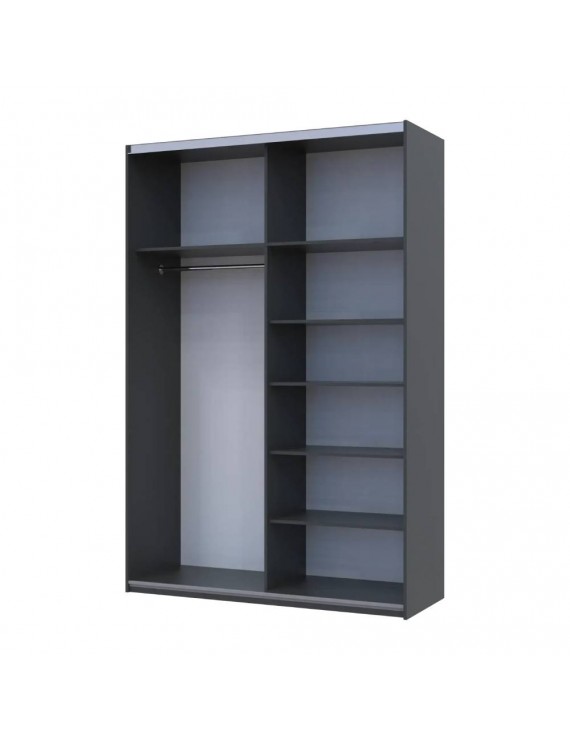 Шафа купе Doros G-Caiser Антрацит/Білий 2 ДСП / 3 частини 160х60х240 (42005410) (DRS-012243)