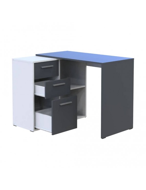 Офісний стіл Doros T8 Білий/Графіт 100х83х75 (DRS-011891)