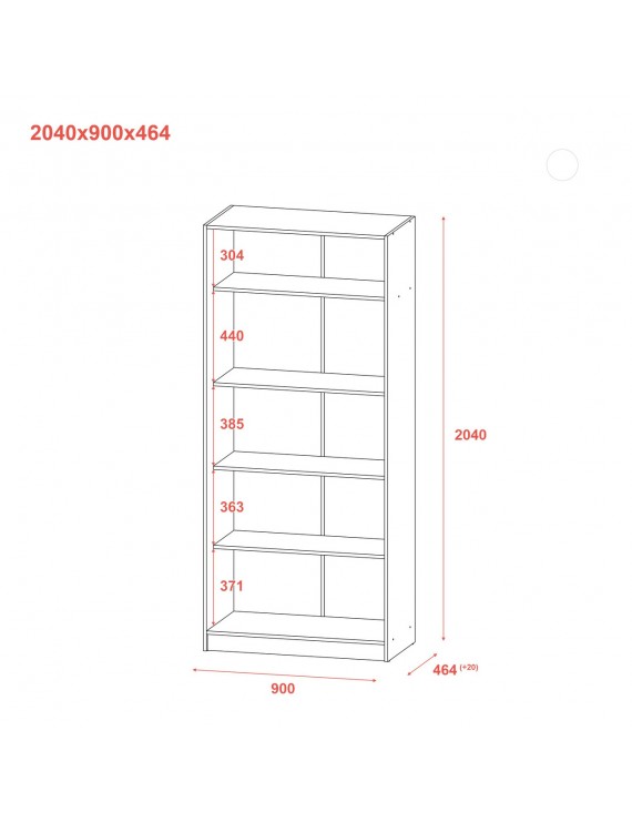 Шафа для одягу Doros Promo з полицями Сірий 2 ДСП 90х48х204 DRS-011632 (80737770)