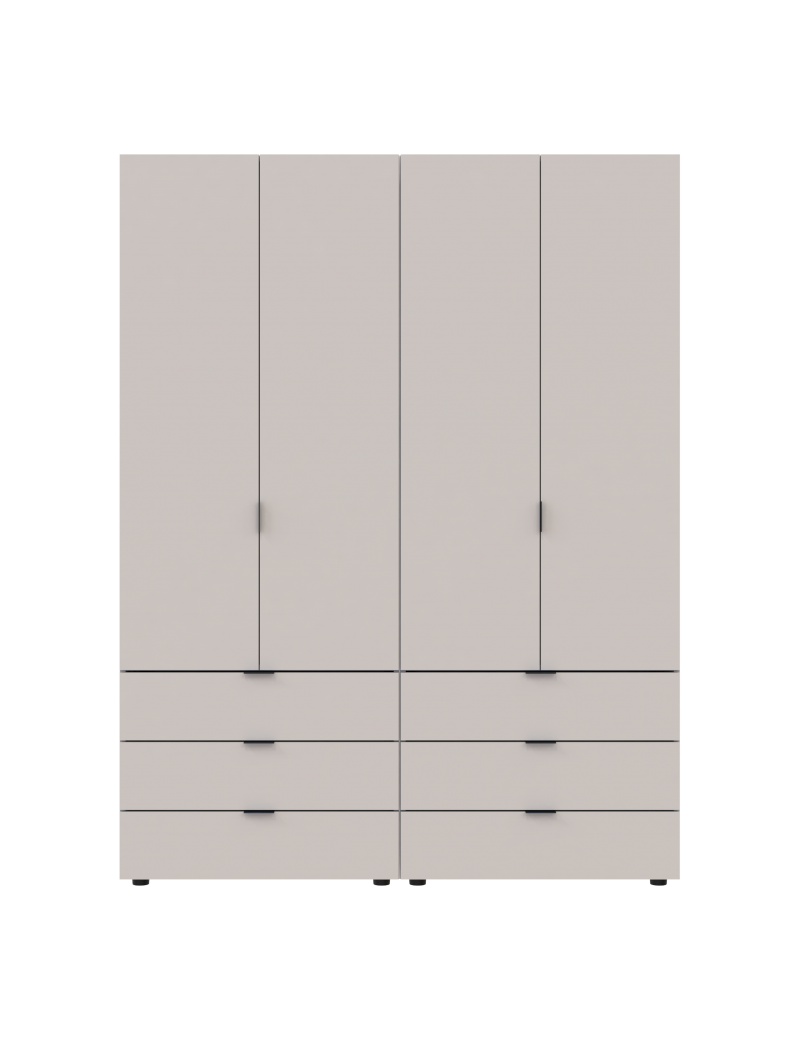 Комплект шаф для одягу Doros Гелар (2 шт.) 155х49,5х203,4 см Кашемір (DRS-011238)