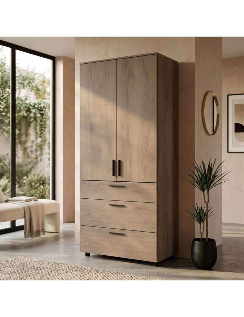 Шафа для одягу Doros Торн Кремона Канноло 2 ДСП/3Ш (полиці) 90х51.6х200 (DRS-012016)