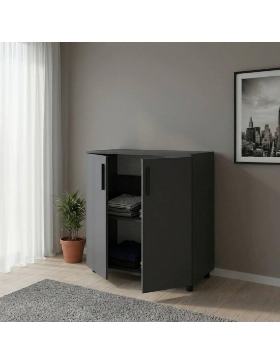 Комод Doros Торн Антрацит 2 ДСП 90х51.6х80 (DRS-012086)