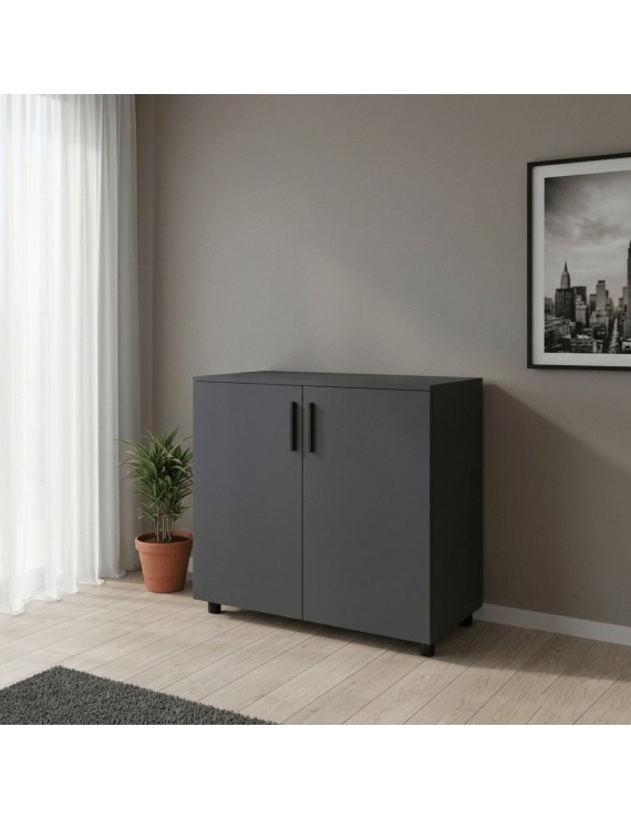 Комод Doros Торн Антрацит 2 ДСП 90х51.6х80 (DRS-012086)