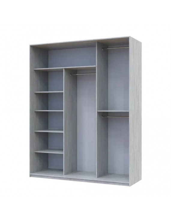 Шафа-купе Doros City Light Сосна Натти 1 ДСП / 2 дзеркала 225х60х225 (DRS-011972)