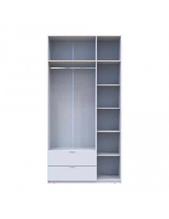Шафа для одягу Doros Лукас Білий 3ДСП 120х50х240 DRS-011649 (80737796)