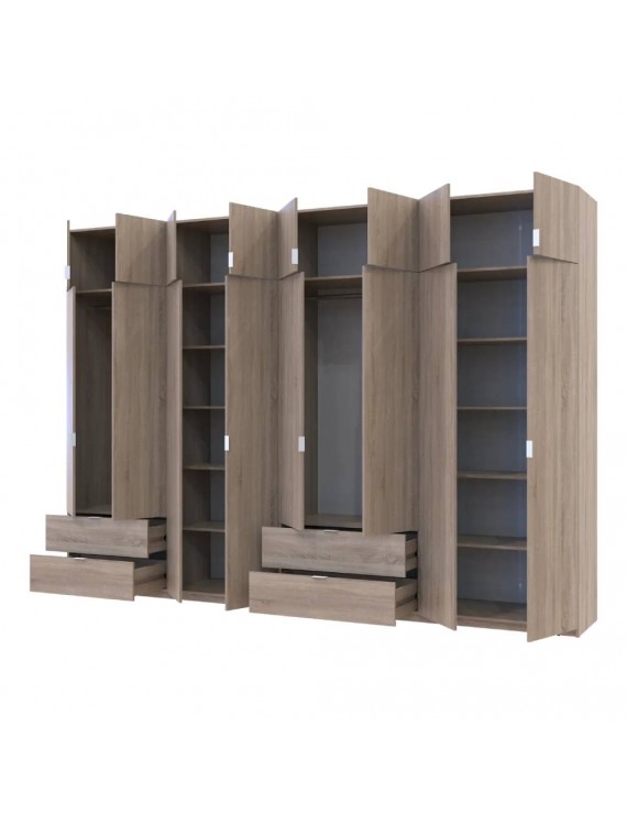 Шафа для одягу Doros Лукас Дуб сонома 4+4 ДСП 340х50х240 DRS-011711 (42005139)
