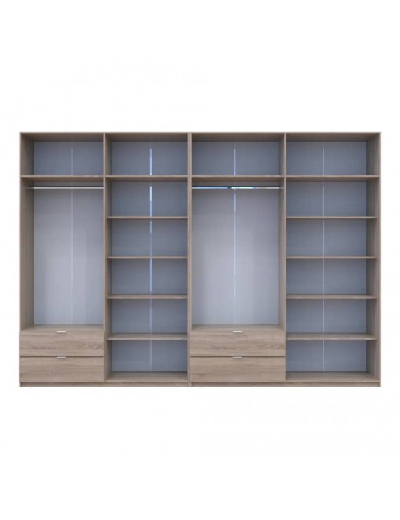 Шафа для одягу Doros Лукас Дуб сонома 4+4 ДСП 340х50х240 DRS-011711 (42005139)