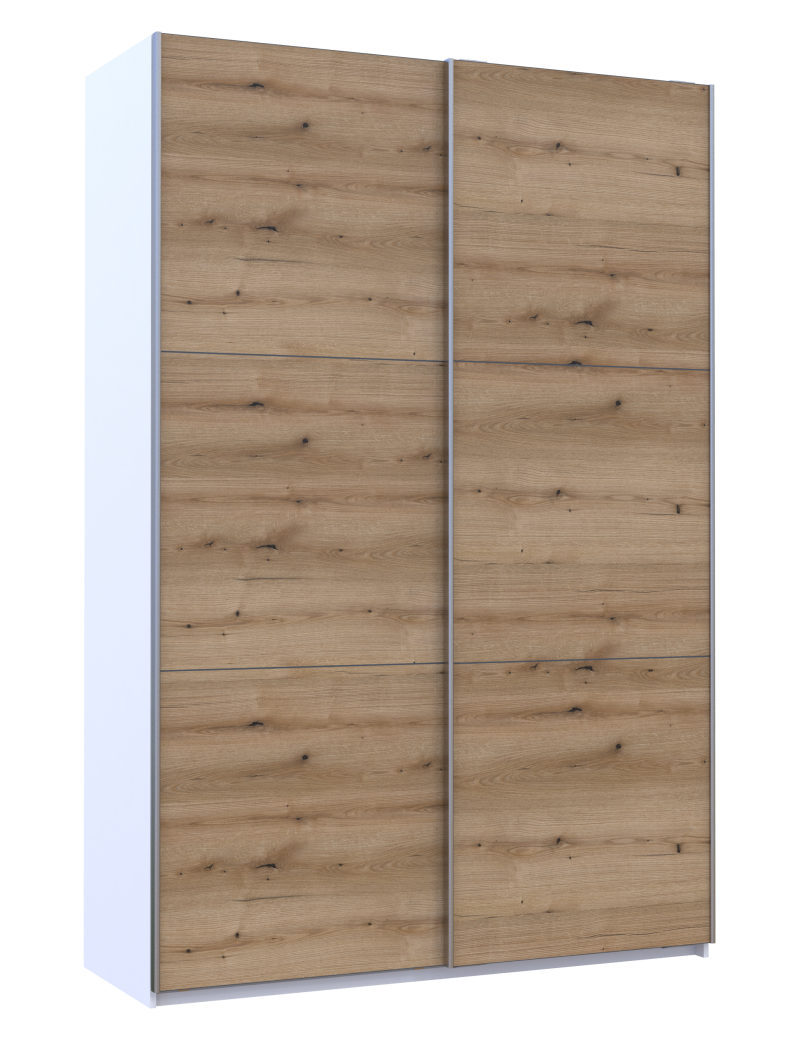 Шафа-купе двохдверна Doros G-Caiser 160х60х240 см Білий/Дуб евок (DRS-011022)