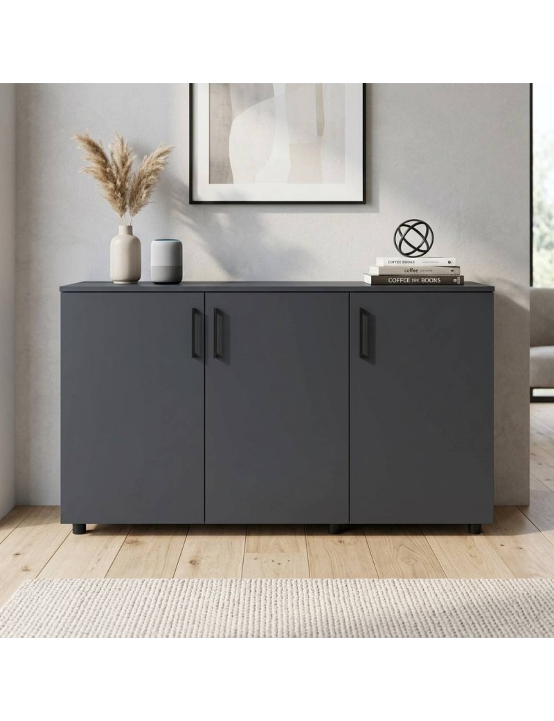 Комод Doros Торн Антрацит 3 ДСП 135х51.6х80 (DRS-012097)