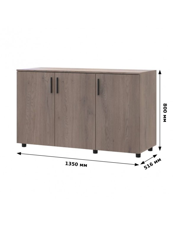 Комод Doros Торн Антрацит 3 ДСП 135х51.6х80 (DRS-012097)