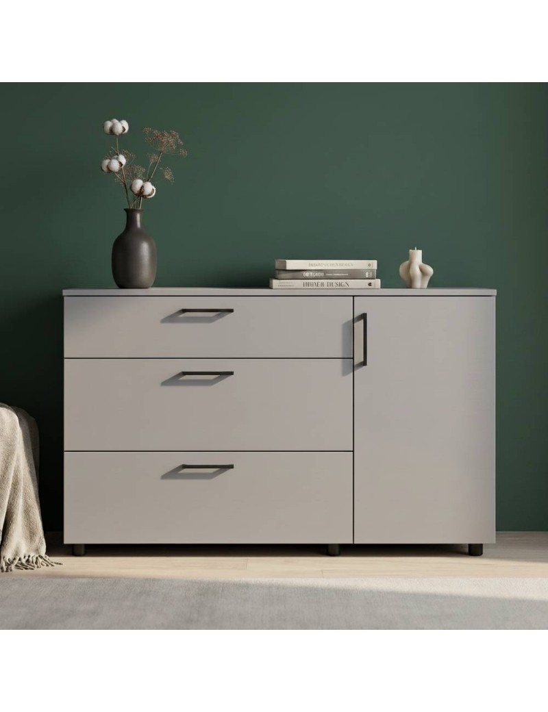 Комод Doros Торн Сірий 3Ш/1Д 135х51.6х80 (DRS-012107)