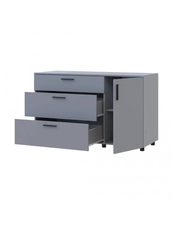 Комод Doros Торн Сірий 3Ш/1Д 135х51.6х80 (DRS-012107)
