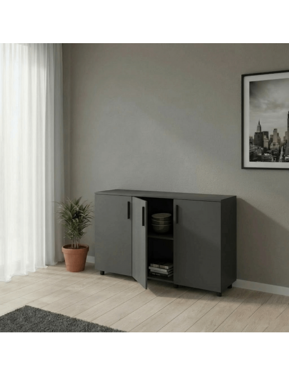 Комод Doros Торн Антрацит 3 ДСП 135х51.6х80 (DRS-012097)