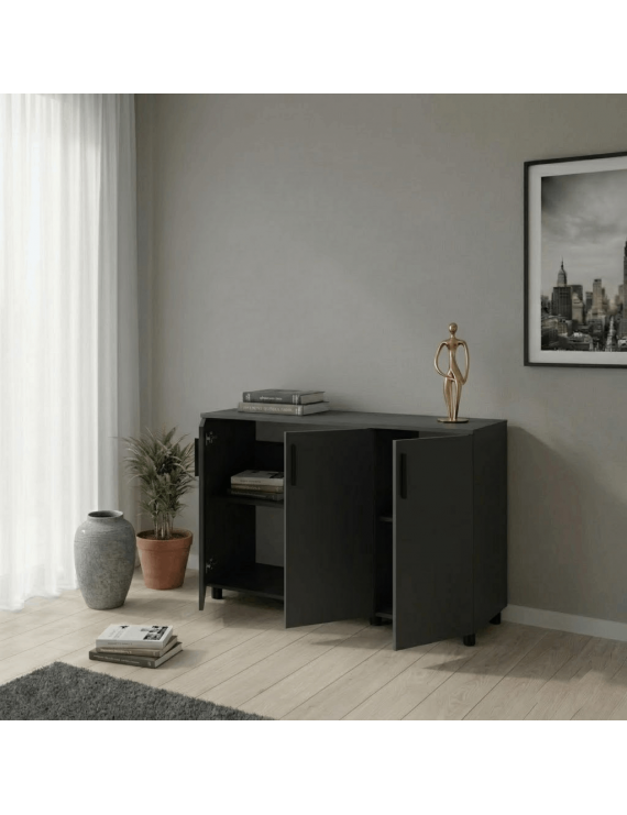 Комод Doros Торн Антрацит 3 ДСП 135х51.6х80 (DRS-012097)
