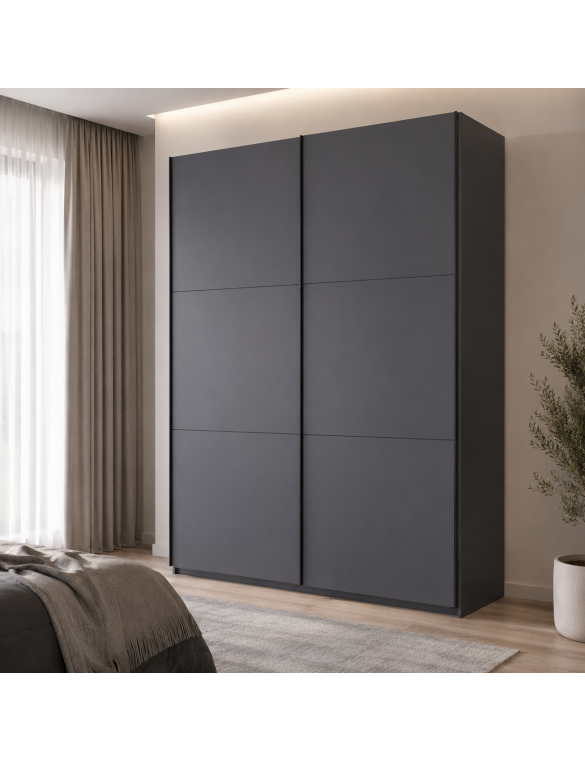 Шафа купе G-Caiser Антрацит/Антрацит 2 ДСП / 3 частини 160х60х240 (42005412) (DRS-012245)