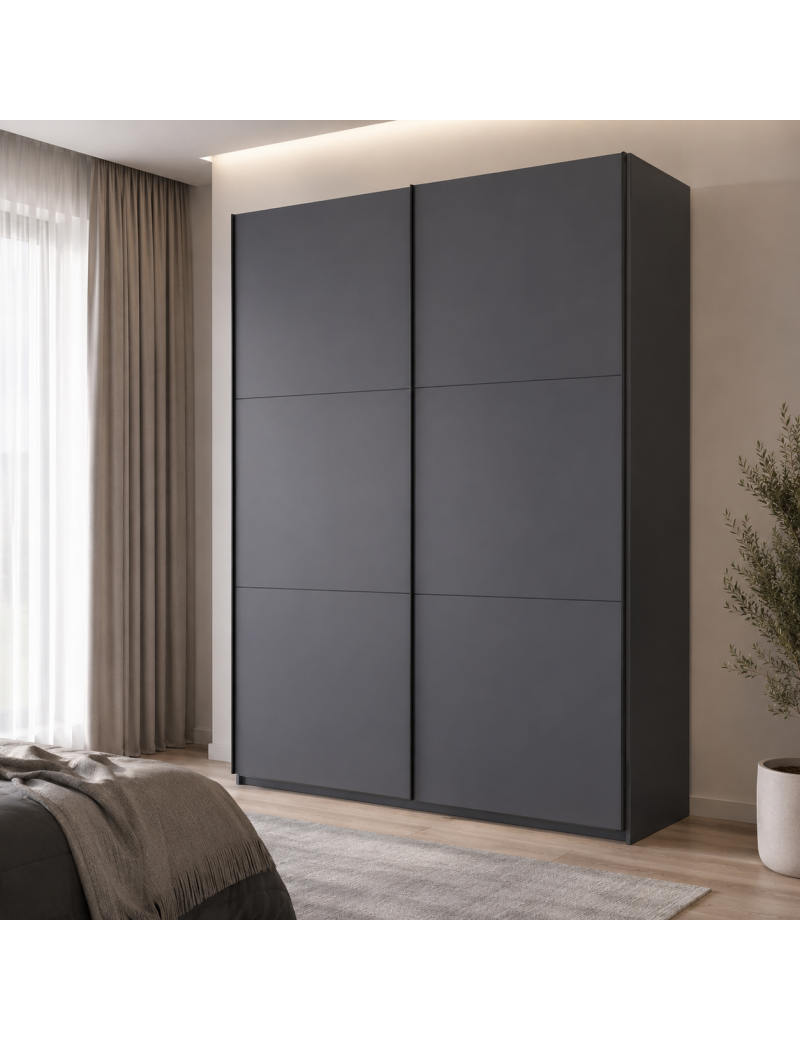 Шафа купе G-Caiser Антрацит/Антрацит 2 ДСП / 3 частини 160х60х240 (42005412) (DRS-012245)