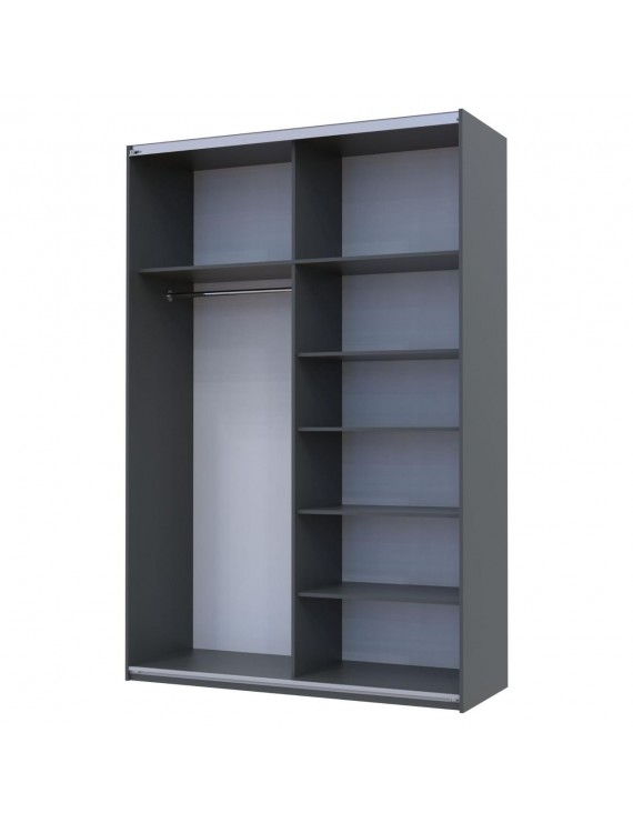 Шафа купе G-Caiser Антрацит/Антрацит 2 ДСП / 3 частини 160х60х240 (42005412) (DRS-012245)