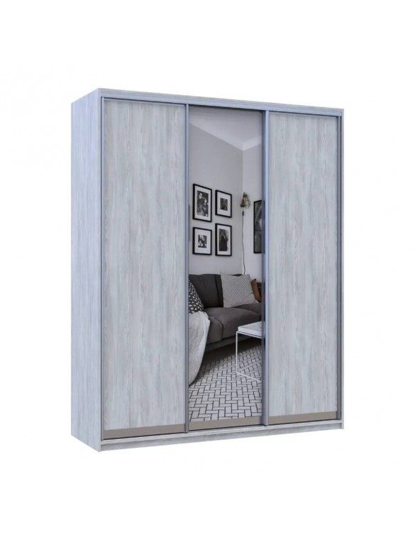 Шафа-купе Doros City Light Сосна Натти 2 ДСП / 1 дзеркало 225х60х225 (DRS-011973)