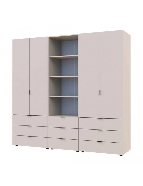 Шафа для одягу Doros Гелар Кашемір 2+2ДСП з пеналом 215х49.5х203.4 (DRS-011918)