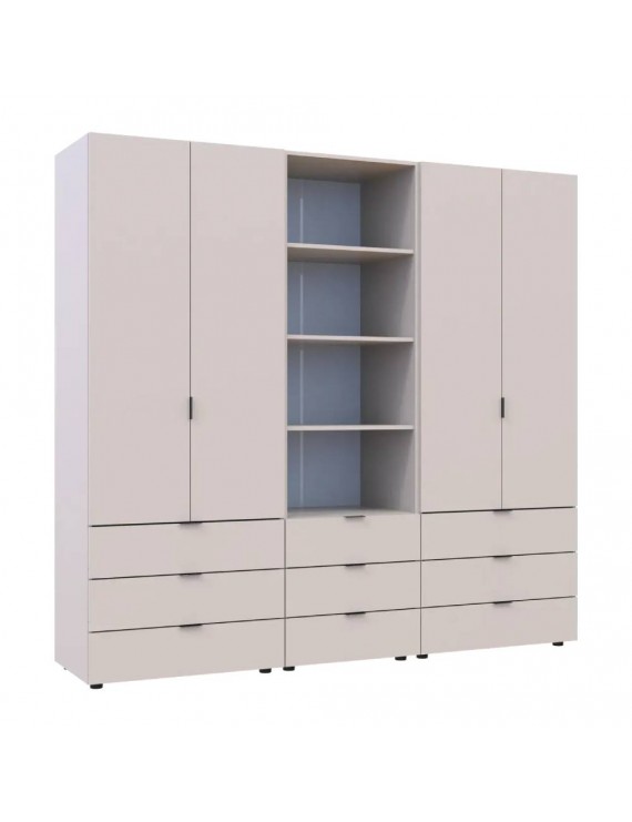 Шафа для одягу Doros Гелар Кашемір 2+2ДСП з пеналом 215х49.5х203.4 (DRS-011918)