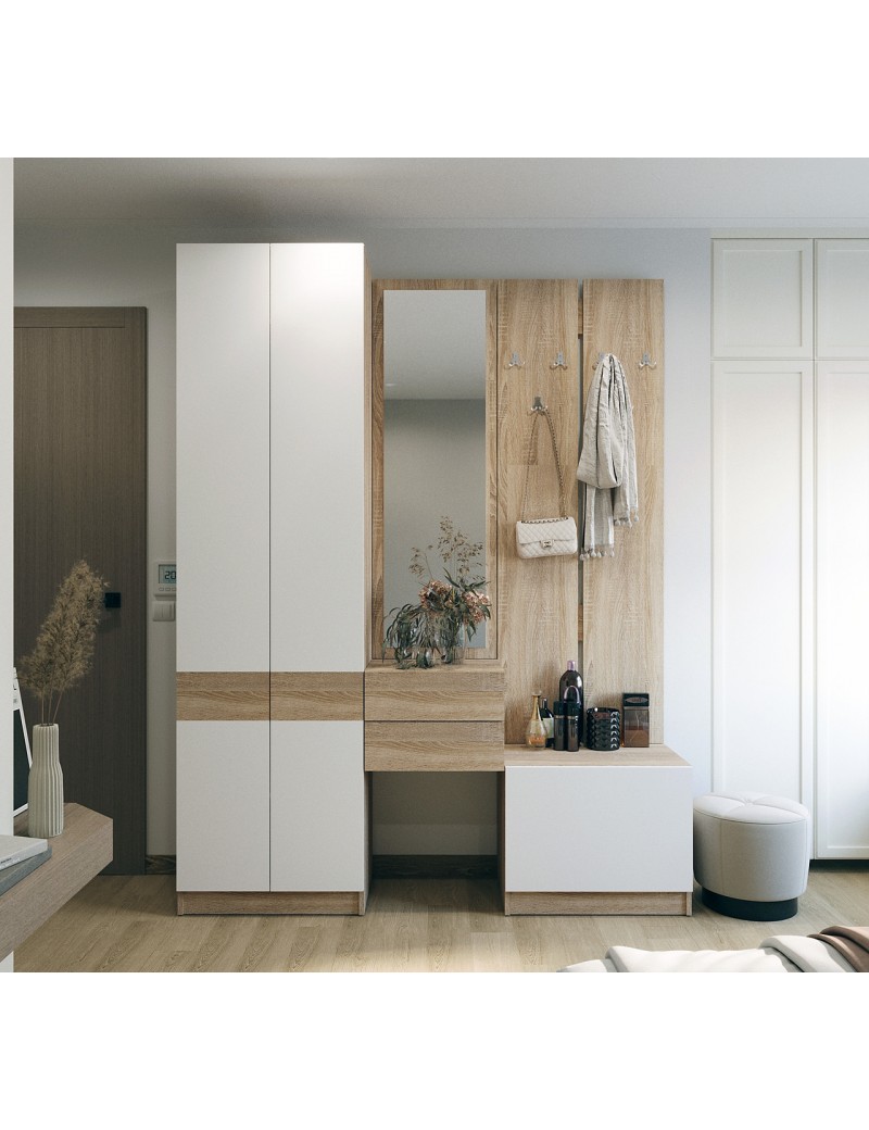 Підвісна тумба з дзеркалом Doros Сола 45х40х168,6 Графіт DRS-011743 (44900345)