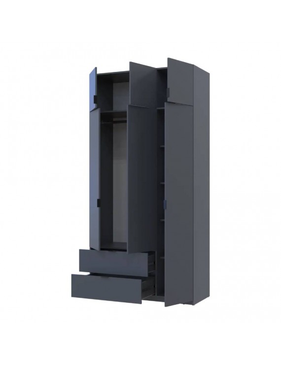 Шафа для одягу Doros Лукас Графіт 3ДСП 120х50х240 DRS-011650 (80737797)