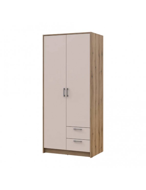 Шафа для одягу Doros Ронді Дуб Артизан/Кашемір 2ДСП 82х52х195 DRS-011660 (80737805)