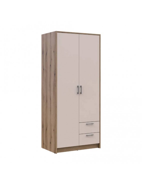 Шафа для одягу Doros Ронді Дуб Артизан/Кашемір 2ДСП 82х52х195 DRS-011660 (80737805)