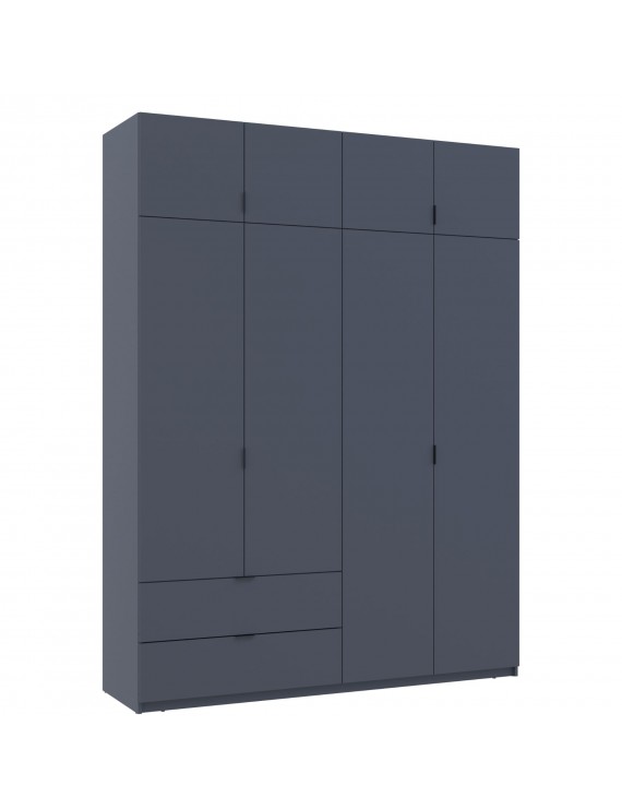 Шафа розпашна с антресолью Doros Лукас 180х50х240 см Графіт (DRS-011192)