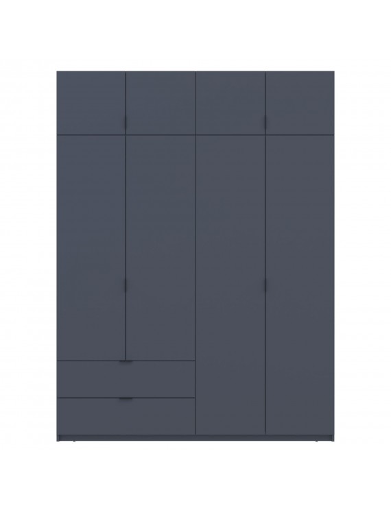 Шафа розпашна с антресолью Doros Лукас 180х50х240 см Графіт (DRS-011192)