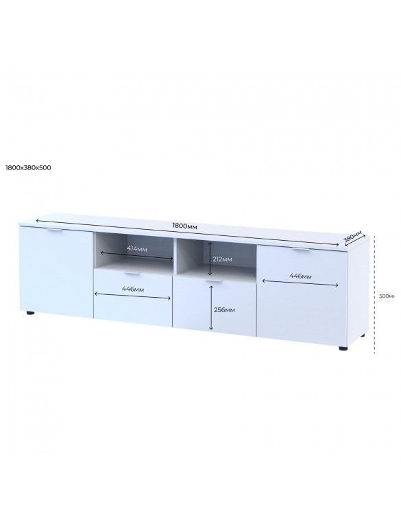 Тумба під ТВ Doros Рон 4 180х38х50 см Білий (DRS-011298)