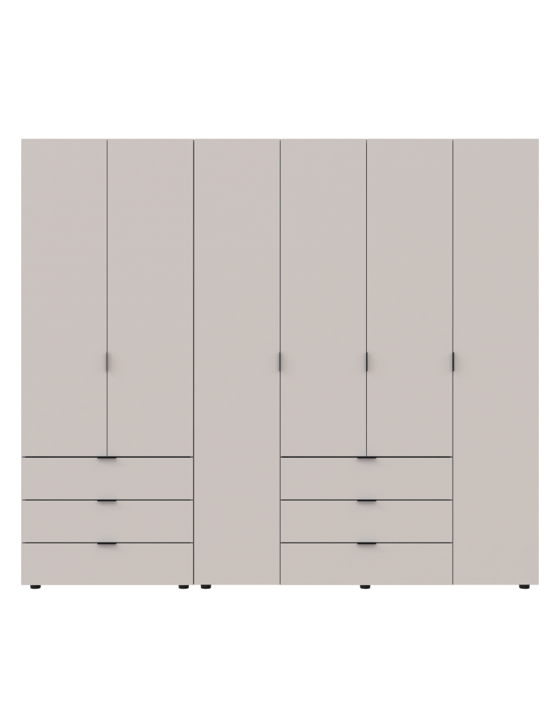 Комплект шаф для одягу Doros Гелар (2 шт.) 232,5х49,5х203,4 см Кашемір (DRS-011240)