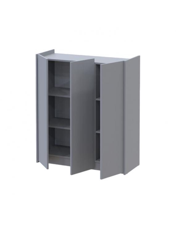 Тумба для взуття Doros Кассель Сірий 3 ДСП 97х40х110 (DRS-011824)