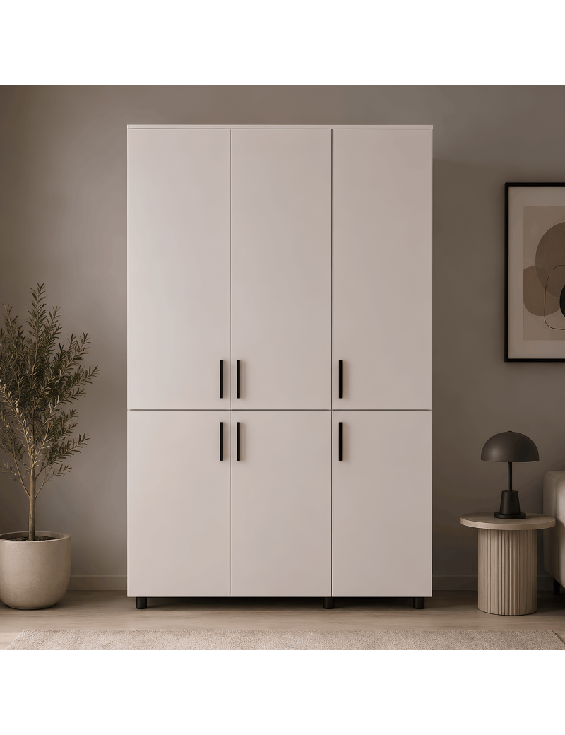 Шафа для одягу Doros Торн Кашемір 3 ДСП (полиці) 135х51.6х200 (DRS-012058)
