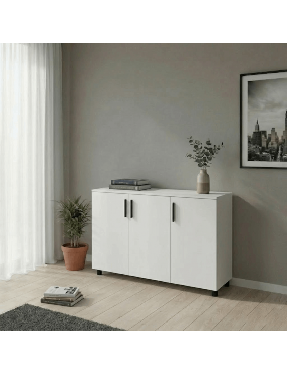 Комод Doros Торн Білий 3 ДСП 135х51.6х80 (DRS-012098)