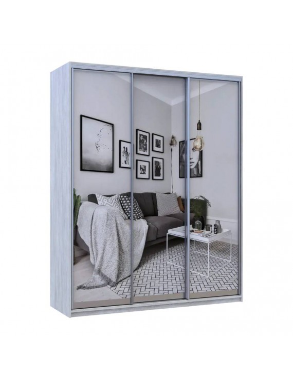 Шафа-купе Doros City Light Сосна Натти 3 Дзеркала 225х60х225 (DRS-011974)