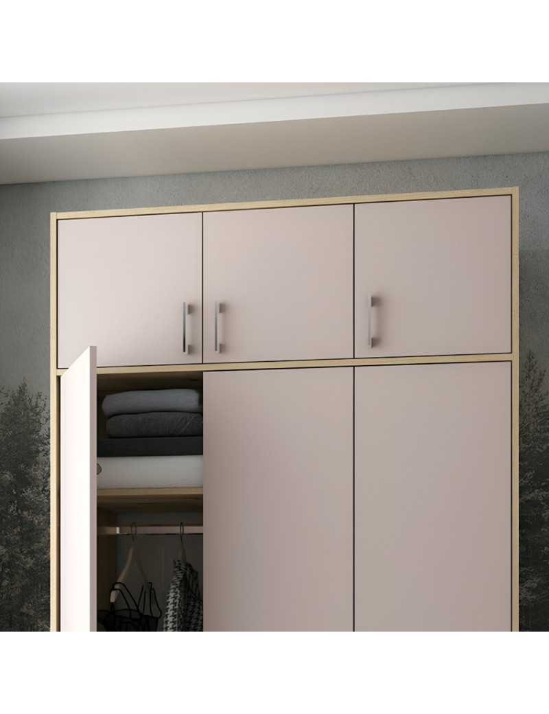 Антресоль висока Doros Ронді Дуб Артизан/Кашемір 3 ДСП 121х52х65 (DRS-011909)
