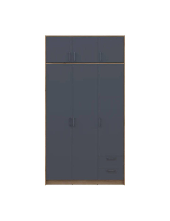 Антресоль Doros Ронді Дуб Артизан/Графіт 3 ДСП 121х52х41 DRS-011605 (80737822)