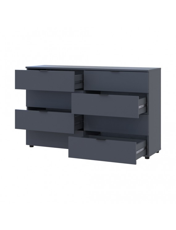 Комод Doros Рон 8 Графіт 8 шухляд 130х38х81 DRS-011775 (41516173)
